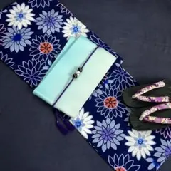 綿麻♪すずし 葉蔭に紫陽花☆高級 綿麻浴衣☆新品 浴衣セット 3点