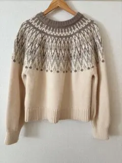 【美品】URBAN RESEARCH ノルディック柄 ニット セーター ウール混