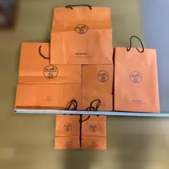 HERMES オレンジ色 紙袋 6枚セット