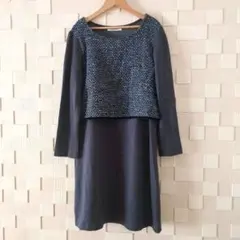 【GALLERY VISCONTI 】ツイードドッキングワンピース M