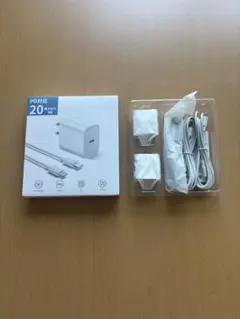 急速充電アダプター2個 USBケーブル３本 タイプCとLightnix2