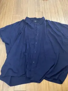 UNIQLO ネイビー ボタンアップシャツ XL