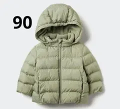 ユニクロ パフテック ウォッシャブル パーカー グリーン 90