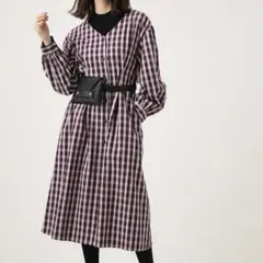 新品　チェックワンピース