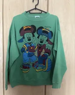 90s ヴィンテージ ミッキーマウス　グリーン TULTEX タルテックス