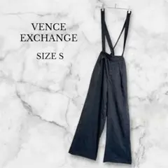 ヴァンスエクスチェンジ　サスペンダー付きワイドパンツ　サロペット　グレー　S