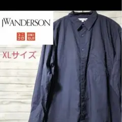 UNIQLO JW ANDERSON ブロードシャツ ネイビー XL