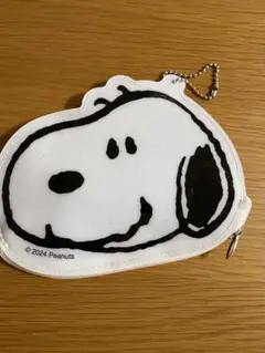 スヌーピー 顔型ポーチ チェーン付き　コインケース　ポーチ　キャラクターグッズ