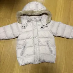 ミキハウス　ダブルビー　ベージュ　フード取り外し可能　ダウン