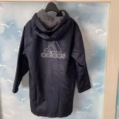 アディダス adidas ジュニア ベンチコート150サイズ紺色【中古品】