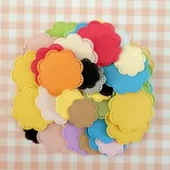 ダイカット クラフトパンチ お花の小さなメッセージカード（3）