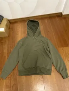 カーキ色 パーカー UNIQLO 短丈 ヘビーウェイト 00s
