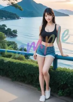 GP113 【1点物】 A4ポスター AI 写真 リアル 美女 グラビア 彼女