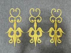 オウムダンサー風 腰モチーフ刺繍3枚セット 刺繍】Dハロ オウムダンサー風 胸元モチーフ＋首元ブローチ