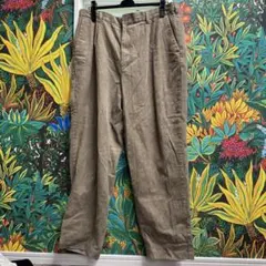 GU ジーユー メンズ ベージュ コーデュロイ ワイドパンツ