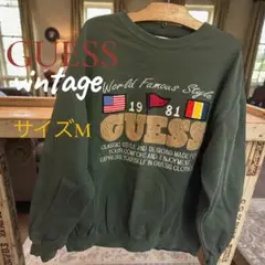 超希少 80s GUESS ロゴ スウェット USA製　ヴィンテージ　トレーナー