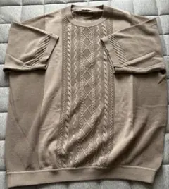 【美品】ユナイテッドアローズ 半袖ニット Tシャツ ベージュ系 X L