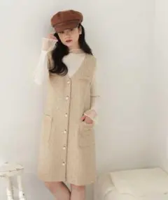 【完売品美品】JILL by JILLSTUARTツイードジレワンピース　S