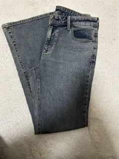 【新品未使用】GU スリムフレアデニム XL ダークブルー