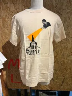教会と人物 グラフィックTシャツ アイボリー M