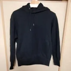 美品 ユニクロ Sサイズ スウェット プルオーバーパーカー／黒