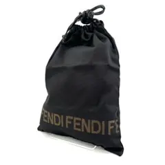 〈希少品〉FENDI フェンディ 巾着バッグ　ロゴ　ブラック