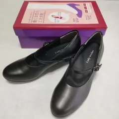 Lady worker ブラックパンプス EEE 23.5cmアシックス