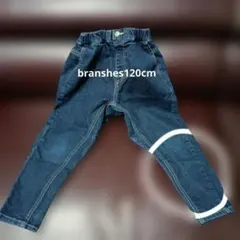 branshes120cm ガーデナーテーパードデニムパンツ ネイビーブルー