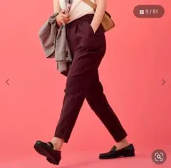 coen やみつきジョガーパンツ　ブラウン