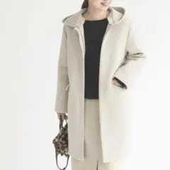 最終値下げ・極美品♪IENAイエナ二重織りシャルムフードコクーンコート