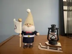 ノルディカニッセ用小物　黒ランタンとそり