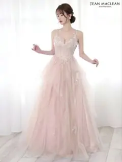 JEAN MACLEAN ピンクベージュ Sサイズ ドレス バースデードレス