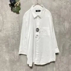 AZUL by moussy♡シャツ　テックリネン7分袖シャツ　シンプル　無地