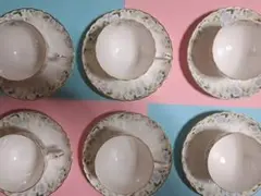 VenusChina花柄ティーカップ・ソーサー6個セット ノリタケ•未使用に近い