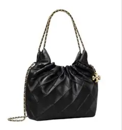 【大人気♡ショッパー付】トリーバーチ ミニ フレミング ホーボーバッグ ブラック