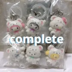 新品 サンリオ ふわふわスノー めじるしアクセサリー コンプ めじるし キティ