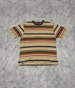 【激レア】90s old uniqlo 紺タグ ボーダーTシャツ 茶色