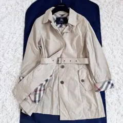 美品　2XL　バーバリーロンドン　シングルトレンチコート　ノバチェック　ベージュ