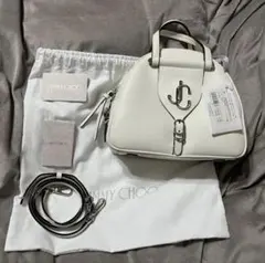 未使用に近い　ジミーチュウ レザー ヴァレンヌ　ボーリング　ミニショルダーバッグ