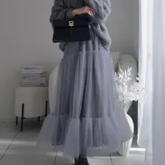 GRL チュールティアードスカート