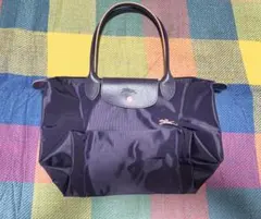 【新品✨️未使用品】Longchamp トートバッグ パープル 折りたたみのサムネイル