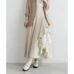 RANDA デザインフリルハイウエストスカート （IVORY）のサムネイル