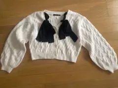 Heather 2WAYケーブルリボンカーディガン