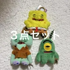 スポンジ・ボブ FUGGLER ファグラー キーリング ぬいぐるみ ３点セット