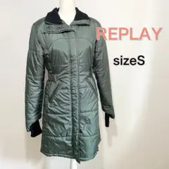 サイズS リプレイ ダウンコート 選択可 真冬向け 暖かい カーキ