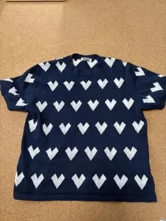 NKNIT ネイビー ハート柄 半袖ニットのサムネイル