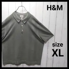 【H&M】 Knit Polo Shirt　E548
