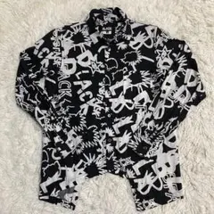 BLACK COMME des GARCONS 変形 長袖シャツ 総柄 Mサイズのサムネイル
