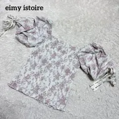 値下 eimy istoire トップス 花柄 リボン トップス オフショル F
