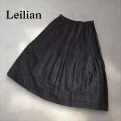 Leilian レリアン　プリーツスカート茶系　サイズ9　M～L